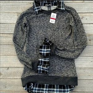 Women’s Planet gold sweater/shirt two in one XS